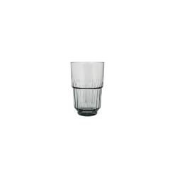 Vaso de bebidas Linq apilable vidrio gris ahumado cl 41,4