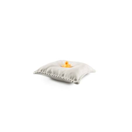 100% Coussin de chef en porcelaine blanche 24x24 cm
