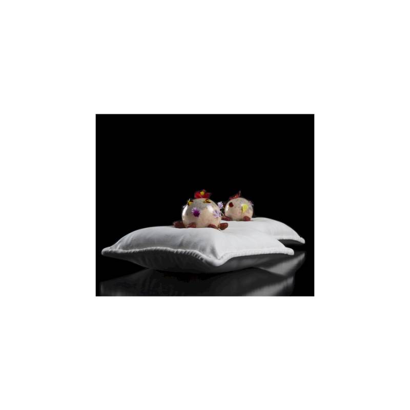 100% Coussin de chef en porcelaine blanche 24x24 cm