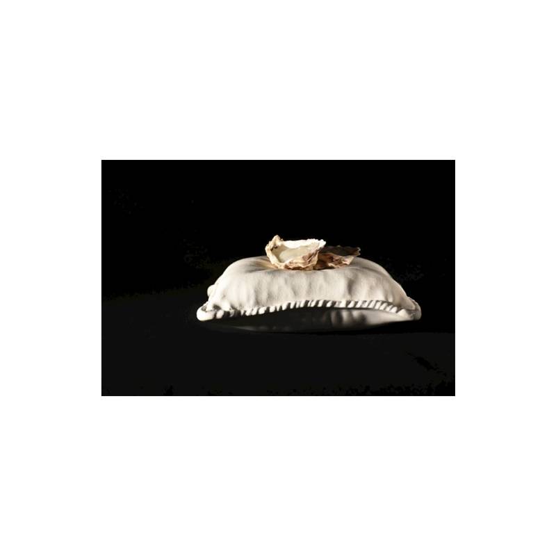 Almohada 100% Chef de porcelana blanca 24x24 cm