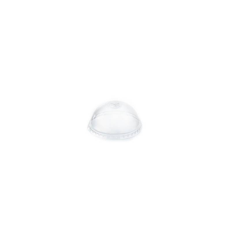 Tapa abovedada desechable con ranura en Pet Cm 8,3