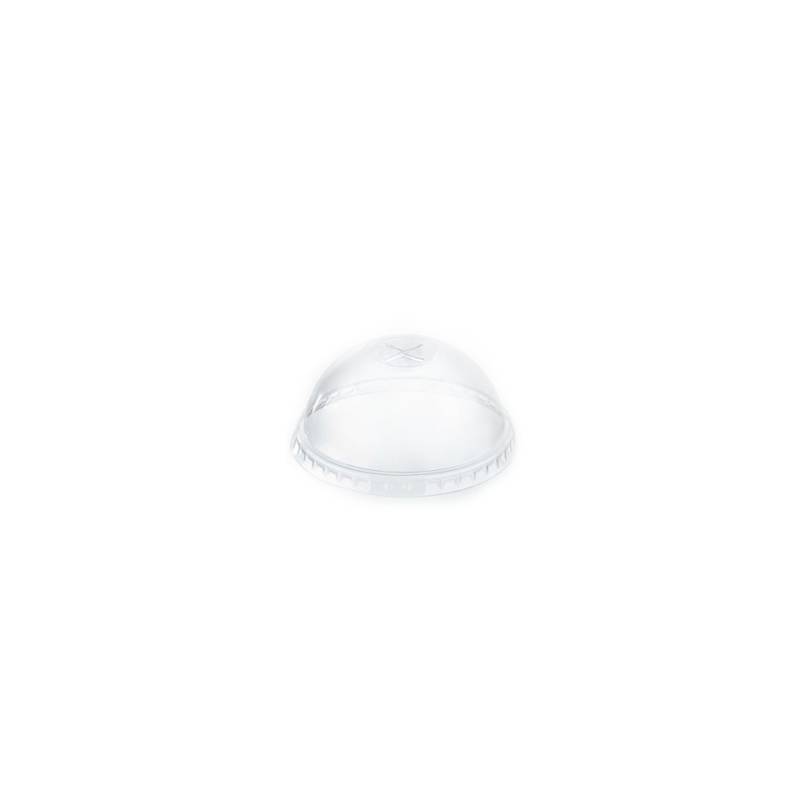 Tapa abovedada desechable con ranura en Pet Cm 9