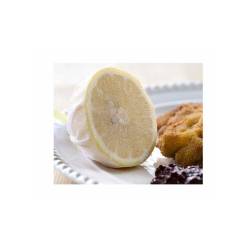 Lemon Wrap redondo con lazos blancos 23 cm
