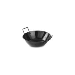 Mini paellera de estaño esmaltado negro Hendi 20x5,5 cm