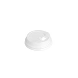 Couvercle jetable avec trou pour verre à café en plastique blanc cm 6,3