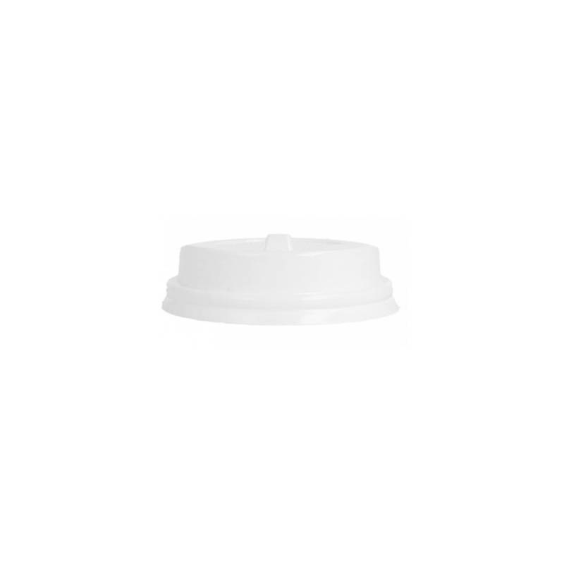 Couvercle jetable avec trou pour verre à café en plastique blanc cm 6,3