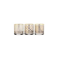 Verre Side Coco Gold avec décorations dorées assorties cl 33