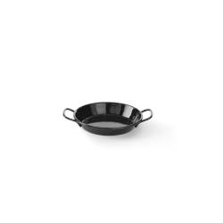 Mini paellera Hendi de estaño esmaltado negro 20x3,6 cm