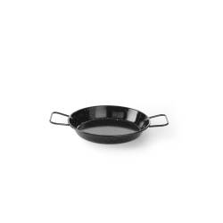 Mini paellera Hendi de estaño esmaltado negro 24x4 cm