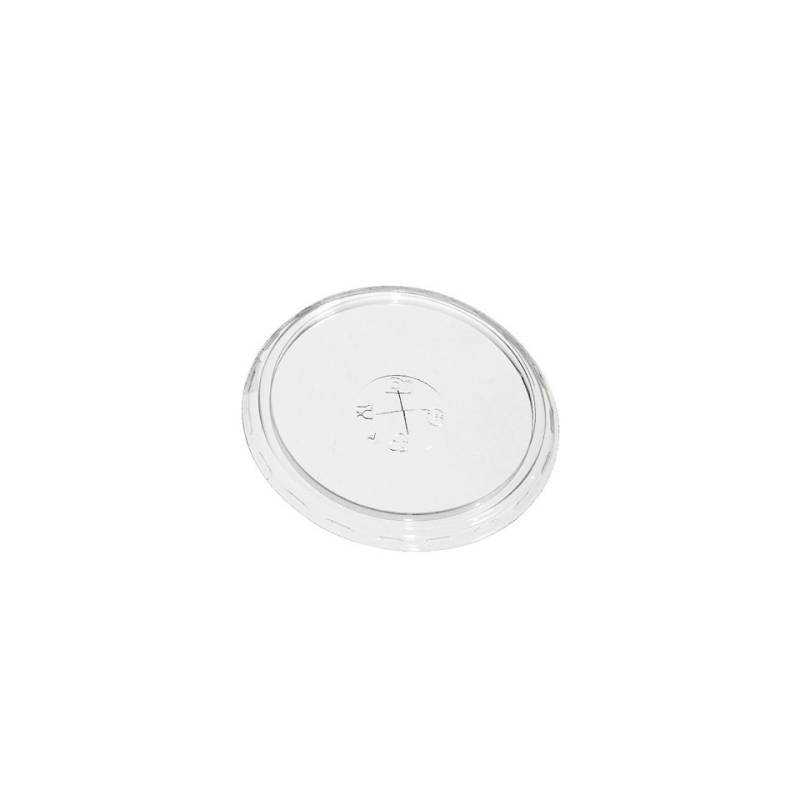 Tapa desechable de PET transparente cm 9