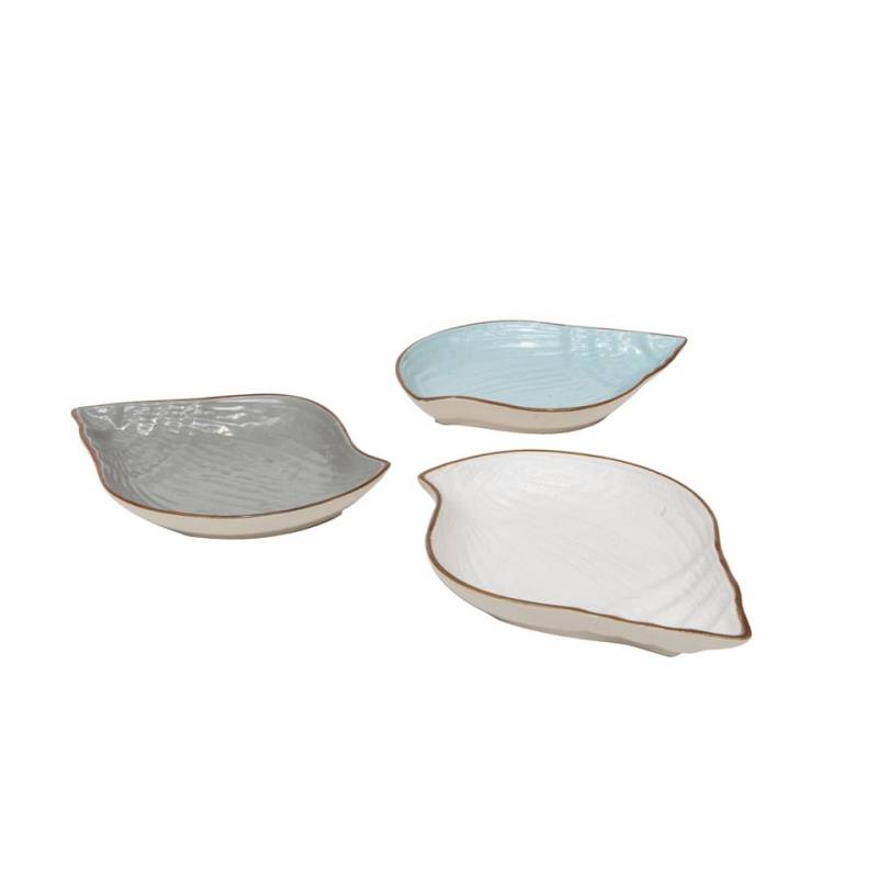 Mediterraneo Novità Home Muschelschale aus farbiger Keramik 23x17x3 cm