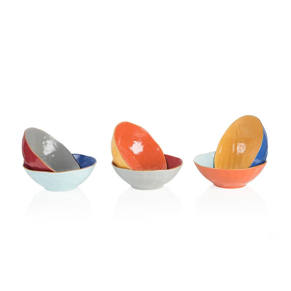 Mediterraneo Novità Home colored ceramic salad bowl cm 23