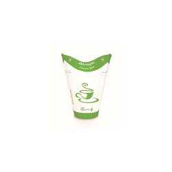 Gobelet jetable Butterfly à double paroi blanc et vert cl 48