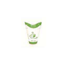 Gobelet jetable Butterfly à double paroi blanc et vert cl 36