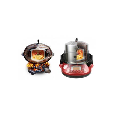 Ocoo Pro 100% Chef olla de acero inoxidable y porcelana negra lt 4,5