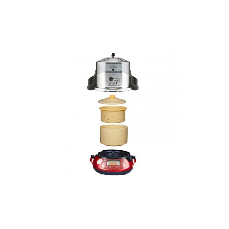 Ocoo Pro 100% Chef casserole en acier inoxydable et porcelaine noire lt 4,5