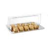 Cupola rettangolare roll top Hendi gastronorm 1/1 in policarbonato trasparente