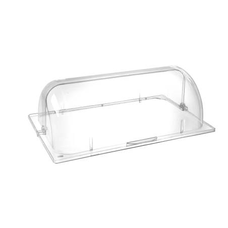 Cupola rettangolare roll top Hendi gastronorm 1/1 in policarbonato trasparente