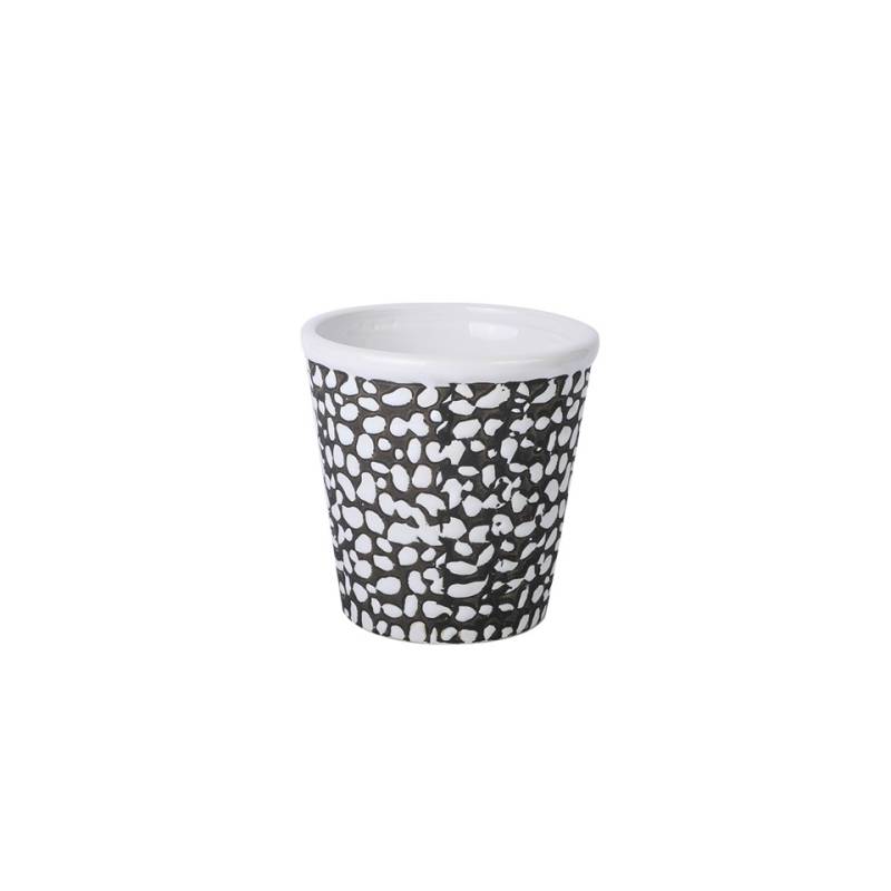 Mug Tiki Reptil porcelaine noire et blanche cl 43