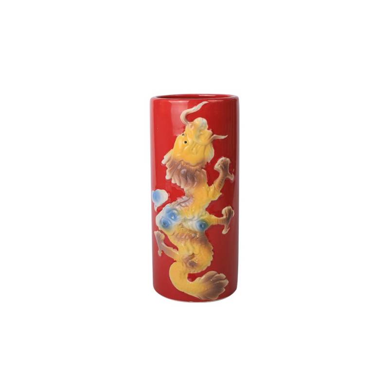 Taza Tiki Dragón en porcelana roja con decoración cl 50