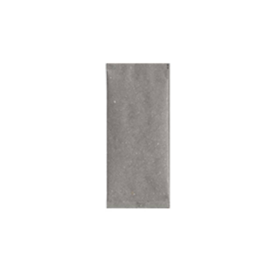 Bolsa de paja gris para cubiertos con servilleta cm 24x11