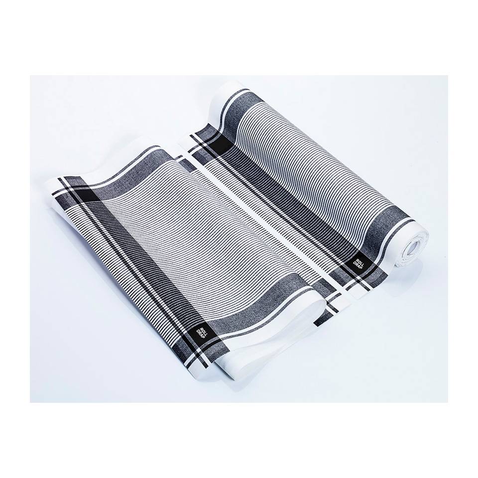 Vintage Roll-Drap 10 paños de cocina 100% algodón negro cm 40x64