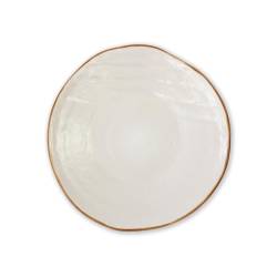 Plato de cerámica Mediterranean Novità Home blanco cm 27,5