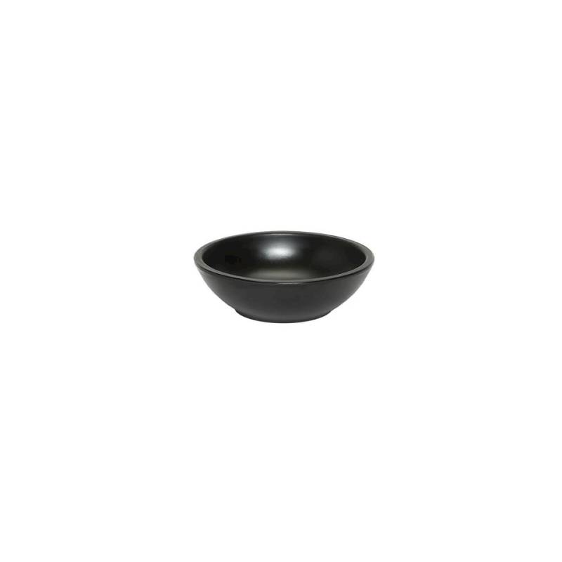 Taza redonda de melamina negra 7x2 cm