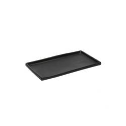 Plateau rectangulaire en mélamine noire inmiron cm 21x11,5