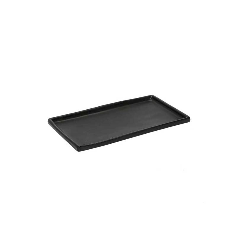 Plateau rectangulaire en mélamine noire inmiron cm 21x11,5