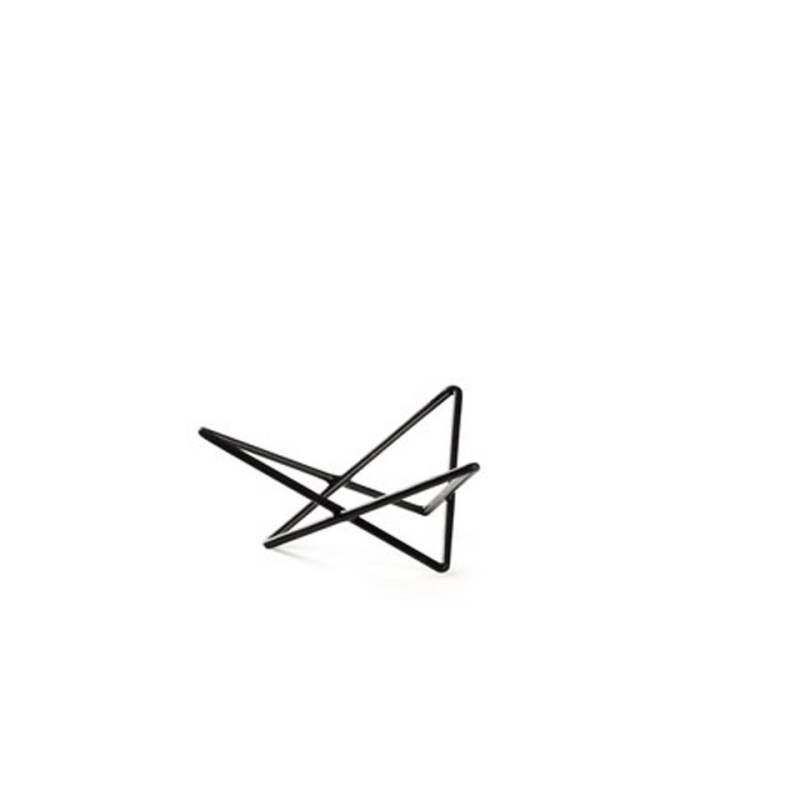 Buffet triangulaire abstrait Hendi en acier et caoutchouc noir antidérapant 26x23x10 cm