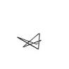 Hendi soporte triangular abstracto para buffet en acero y goma negra antideslizante 26x23x10 cm