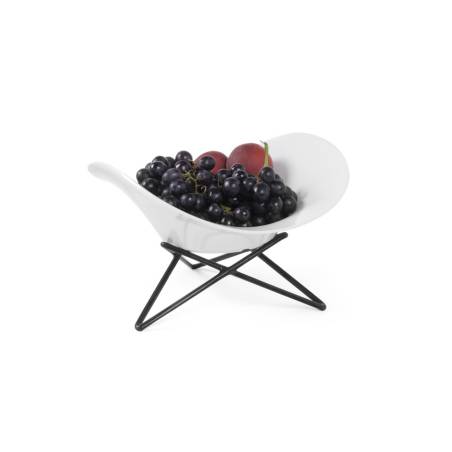 Buffet triangulaire abstrait Hendi en acier et caoutchouc noir antidérapant 26x23x10 cm