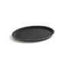 Hendi bandeja ovalada de fibra de vidrio antideslizante negra 23x16 cm