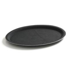 Hendi bandeja ovalada antideslizante de fibra de vidrio negra 29x21 cm