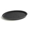 Hendi plateau ovale antidérapant en fibre de verre noir 29x21 cm