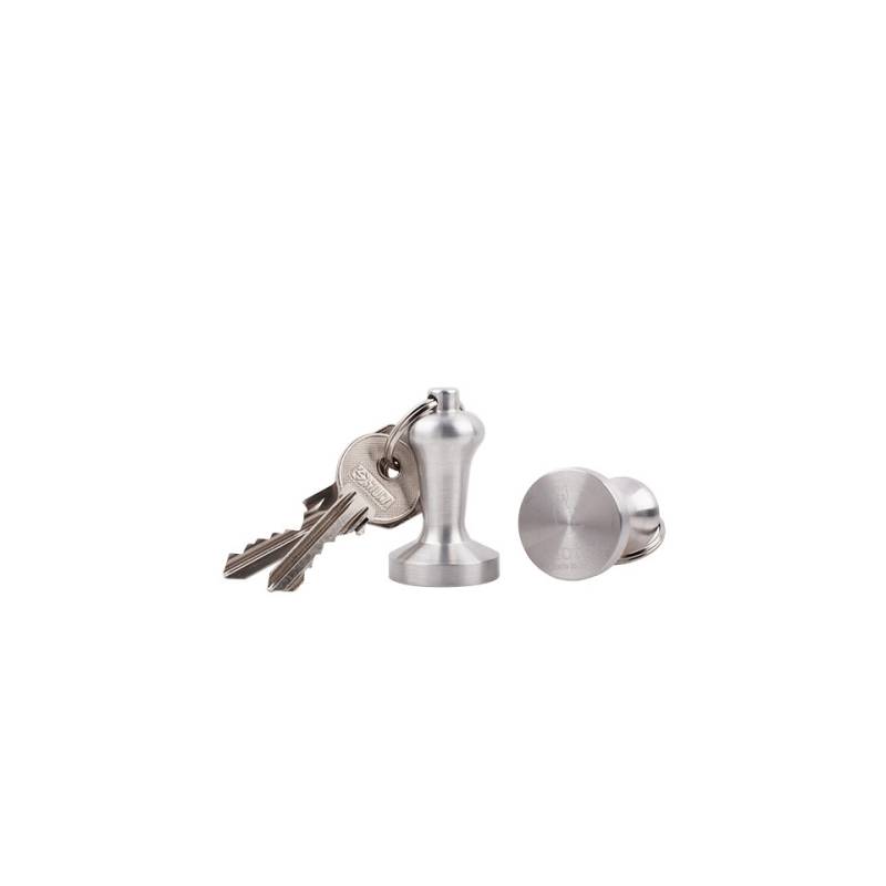 Porte-clés Motta Tamper en acier satiné