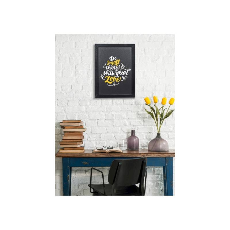 Pizarra de madera con rotulador de plástico negro 30x40 cm