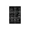 Lot de 6 tableaux noirs XXL en plastique 40x40 cm