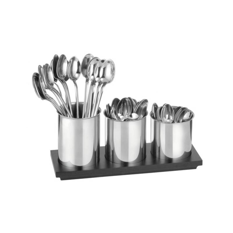 Set de 3 porte-cuillères avec plateau