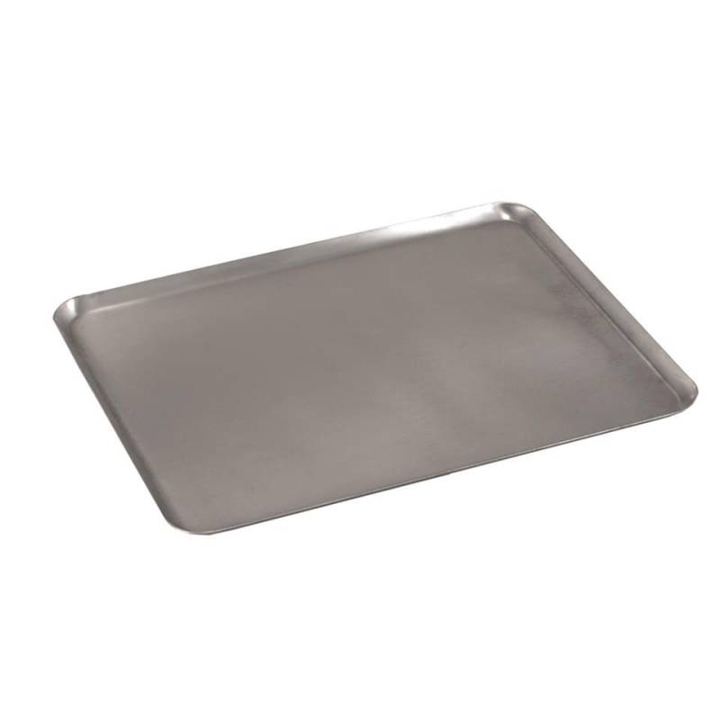 Bandeja rectangular de acero inoxidable 40x32 cm