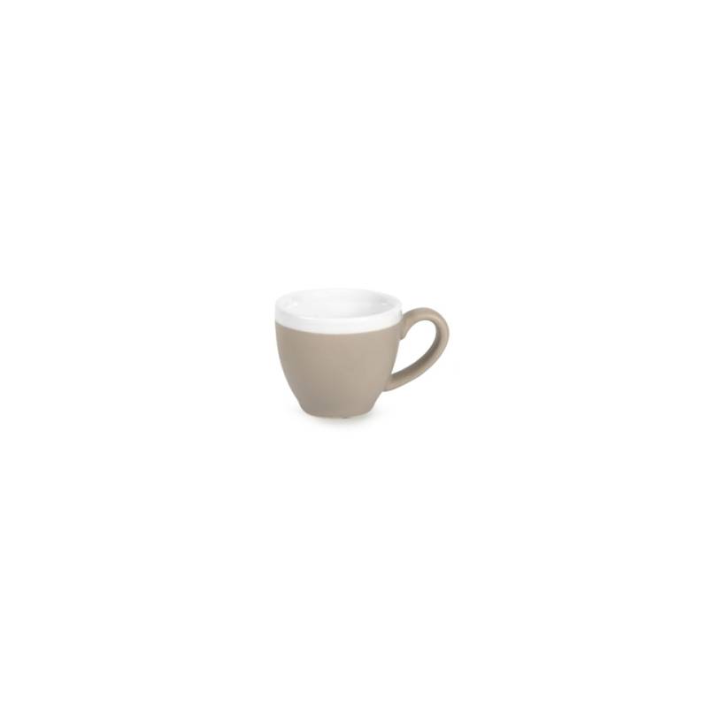 Coffee&Co tasse à café sans assiette en porcelaine gris tourterelle cl 9