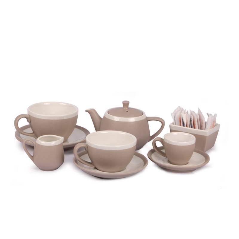 Coffee&Co Kaffeetasse ohne Teller in taubengrauem Porzellan cl 9