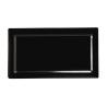 Bandeja rectangular de melamina negra 44,5x22,3 cm