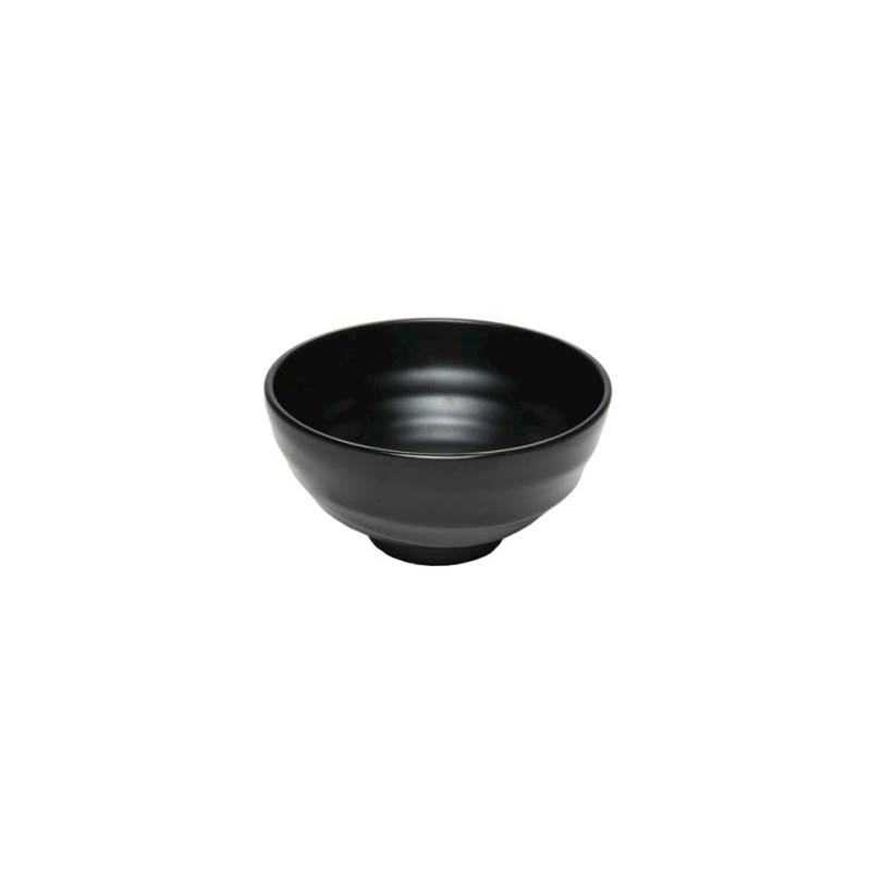 Taza redonda de melamina negra 11,5 cm