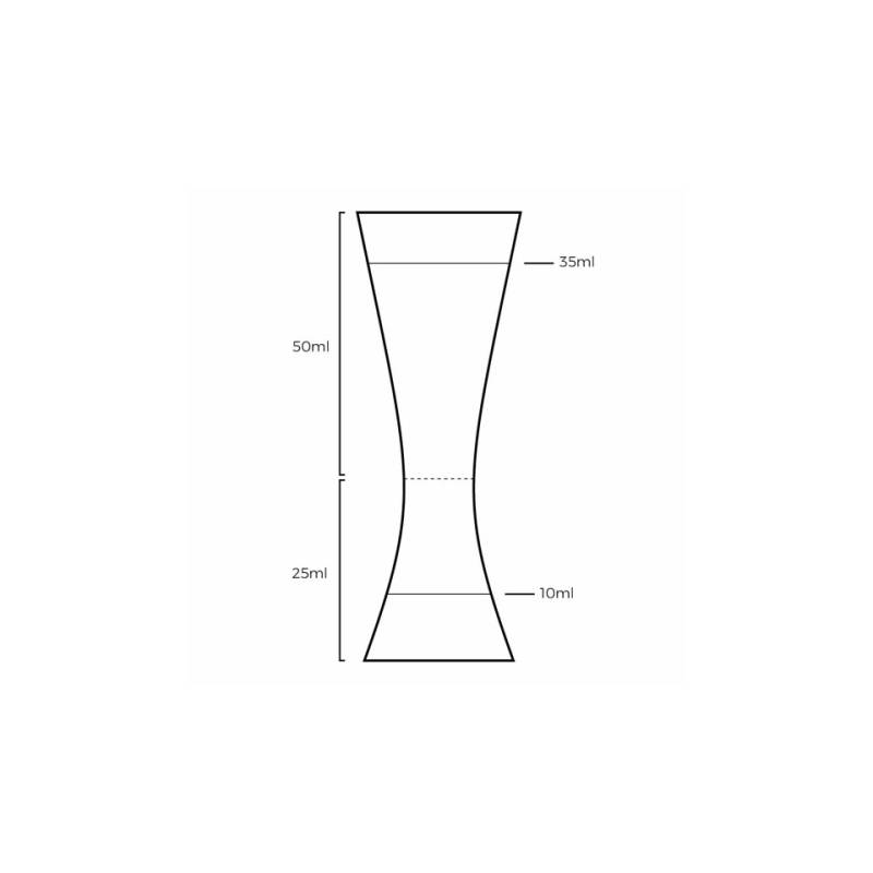 Jigger Tattoo Aero Urban Bar acier inoxydable cl 2.5-5