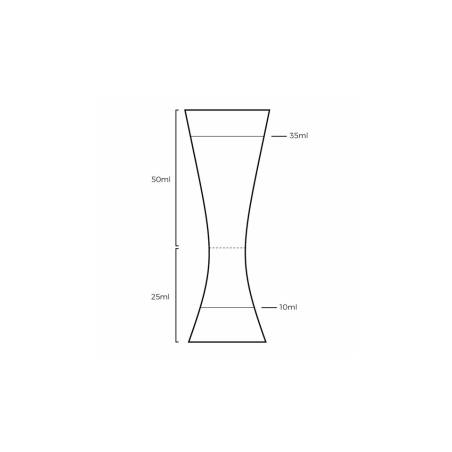 Jigger Tattoo Aero Urban Bar acier inoxydable cl 2.5-5