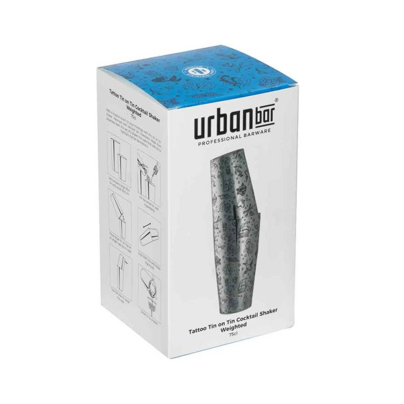 Shaker boston équilibré Tatouage Urban Bar acier inoxydable cl 75