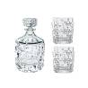 Juego de botella y 2 vasos de whisky punk