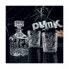 Juego de botella y 2 vasos de whisky punk